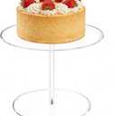 Acrylic Cake Stand, 7.8 Inch Clear Mini Round Cake Stands for Dessert Table, Cupcake Pastry Display Riser for Birthday Party Wedding Event, Candy Pizza Dessert Holder