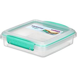 Sistema To Go Collection Sandwich Box Food Storage Container, 15.2 oz, Pink 1 Pack