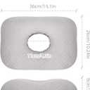 Cooling Ear Piercing Pillow for Side Sleepers, Earring Pillow with Hole for Sleeping, Washable Donut Pillows for Piercing, Cnh, Headphone, Ear Pain and Pressure Relief, Gray