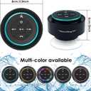 XLEADER, Upgraded, Pro Shower Speaker, Certified IPX7 Waterproof Bluetooth Speaker, with Suction Cup, Silicone Lanyard, 8W Crystal Sound&Rich Bass, 15H Playtime, Ideal Gifts - SoundAngel Mate(2 Gen)