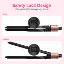 Mini Flat Iron Hair Straightener 1/3 Inch Pencil Flat Iron for Women Portable Travel Straightener and Curler 2 in 1 for Short Hair Beard and Pixie Cut with Adjustable Temp