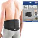 Neo G Back Brace with Power Straps - Support For Lower Back Pain, Muscle Spasm, Strains, Arthritis, Injury Recovery, Rehabilitation - Adjustable Compression - Class 1 Medical Device - One Size - Black