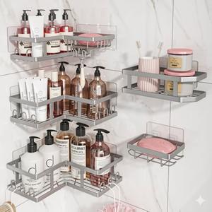 Youvip Corner Shower Caddy-Organizer for Bathroom, Silver