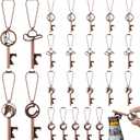 Moxweyeni 20 Pcs Cowboy Bottle Opener Set Cowboy Hat Boot Horse Horseshoe Vintage Rustic Boot Keychain Beaded Chain Western Theme Gift for Derby Wedding Birthday Anniversary Party Favors for Guest