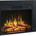 Efiretric Adam Electric Fireplace Insert with Front Trim Kit, 23" W x 17" H (EF447) with Front Trim Kit, 1500W Heater, Remote Control and Timer, 23.46" W x 17.64" H x 5.12" D