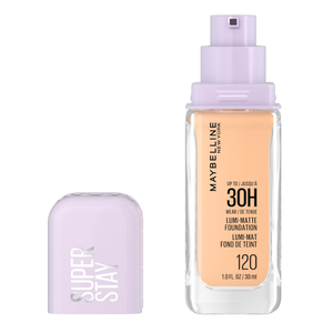 Maybelline Super Stay LumiMatte Foundation, Lightweight and Buildable Full Coverage Foundation Makeup For Up To 30HR Wear, 120, 1 Count