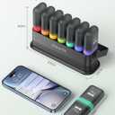 Weekly Pill Organizer 7 Day Two Times a Day, Rotatable Silicone Handle & 7 Detachable Daily Cases, Built-in Desiccant Moisture-Proof Travel Pill Box for Fish Oil, Vitamins & Supplements - Ideerfit