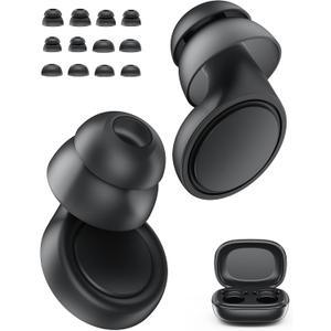Ear Plugs for Sleeping Noise Cancelling,45dB Ear Plugs for Noise Reduction Reuseable Concert Ear Plugs for Sleeping, Concerts, Traveling, Working Black