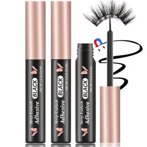 Magnetic Eyeliner 3PCS Smudge-Resistant Magnetic liner, Works with All Magnetic Eyelashes, No iron powder and Natural Look, Easy to apply and No Glue needed (3PCS, Rose Gold+Black) (3 Count (Pack of 1))