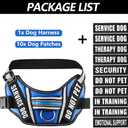 Dog Vest Harness and Patches Set, Animire in Training Service Dog Harness with 10 Dog Patches, Reflective Dog Vest with Handle for Large Dogs, Blue