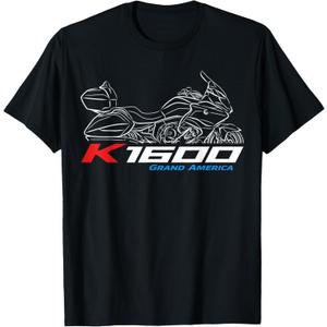 K1600 Grand America 2018-2023 for Touring Riders, Motorcycle T-Shirt (Small, Black)