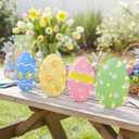 EAMBRITE Easter Decorations Outdoor Easter Egg Lights, Lighted Large Eggs Stake/Hanging/Table with Timer for Yard Signs, Window, Home, Pathway, Lawn, Garden, Spring, Indoor Outside Decor