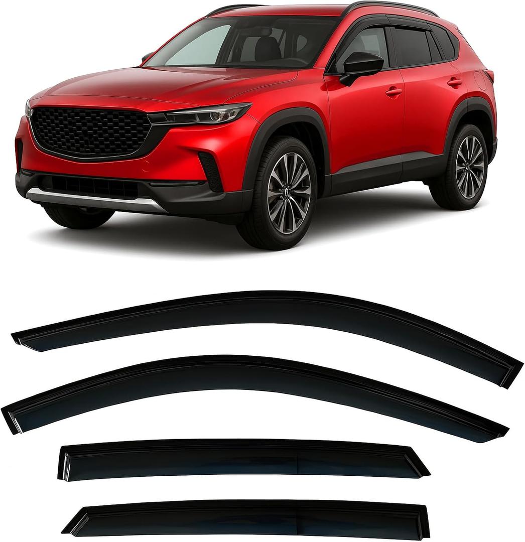 2023-2025 Tape-On Rain Guards for Mazda CX-50 Side Window Visor Deflectors 2.5 S Select Preferred Plus Premium Turbo Meridian CX50 Durable Vent Shades 2024