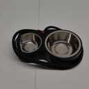 Heated Cat Bowl - Double Heating Pet Bowl with 2 Stainless Steel Bowls for Feral Cat Feeding Station in Winter