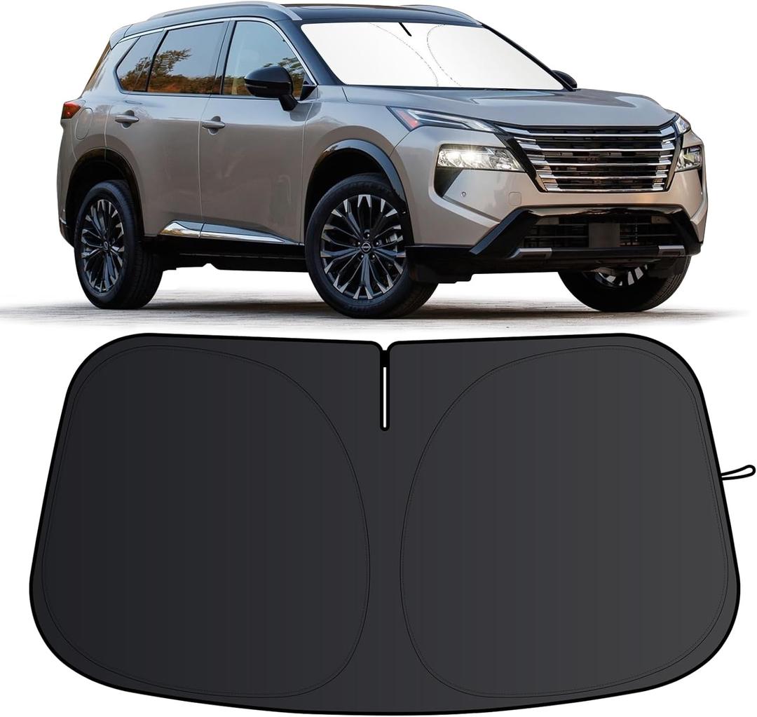 Windshield Sun Shade for Nissan Rogue 2021-2025 Foldable Sun Visor Protector for Rogue Accessories Sunshade Car Front Window Sunshades Blocks UV Rays