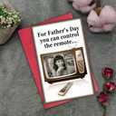 8 x Funny Father's Day Card for Dad, Dad Joke Father's Day Card, Humorous Remote Control Joke Card for Father from Son Daughter Kids, (card mix)