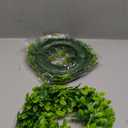 LSKYTOP 2 Pcs Boxwood Wreath Round Wreath Artificial Wreath Green Leaves Wreath Door Wall Window Decoration,11Inch/PC