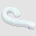 Cooling Body Pillow for Adults - Soft Long Bed Pillows Insert for Sleeping - Shredded Memory Foam & Removable Washable Cover - Swan Shaped Pregnancy Side Sleeper Pillow 49 Inch (Blue)