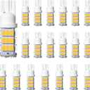 30 Pcs C921 921 912 LED RV Bulbs,Super Bright Warm White T10 194 168 175 3020 42-SMD 12VDC Recreational RV Camper Trunk Interior Fifth Wheel Outdoor Replacement bulb