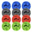 8PCS Car Windshield Cleaning Tool Bonnets, Microfiber Cleaning Cloth for Windshield Cleaning Tool, Replaced Car Care Microfiber Windshield Cleaner Cloths Pad, Fits 3" Plate (8PCS, Green Slightly Used)