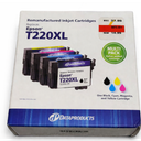 4 Pack New 220XL T220XL Ink for Epson Work Force Black Color 220 T 220 XL Set
