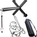 Portable Baseball/Softball Swing Trainer with The Tethered Ball, Hit Away Baseball Swing Trainer System, Easy Setup On Fence Hitting/Batting Trainer with Auto Reset.