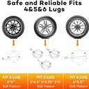 VOISEN Spare Tire Carrier,Boat Trailer Spare Tire Mount, Spare Tire Mount for Utility Trailer,Fits 4 5 6 Lugs Trailer Wheels on 4", 4.5'', 4.75'', 5'' and 5.5'' Bolt Patterns,Holds up to 150 Lbs