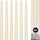 KORCCI Ivory Taper Candles 10 Inch - Set of 6 Long Candles, 8 Hours Long Burning, Smokeless & Unscented & Dripless, for Christmas Holiday Dcor, Weddings, Birthdays, Dinner, Rituals (Ivory)