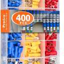 Preciva Crimping Tool Kit for Insulated Wire Connectors, 400Pcs Insulated Connectors