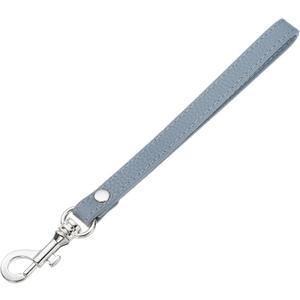 uxcell Leather Wristlet Strap, 20cm/7.87" Long Keychain Hand Strap, Leather Replacement Wrist Strap for Purse, Clutch, Wallet, Keychain Bag (Blue Leather, Silver Clasp)
