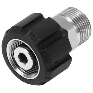 M MINGLE Pressure Washer Adapter, Metric M22 15mm Female Thread to M22 14mm Male Fitting, Stainless Steel, 4500 PSI