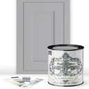 ALL-IN-ONE Paint, Durable cabinet and furniture paint. Built in primer and top coat, no sanding needed. Includes our 30 featured color card - Cobblestone (gray), Quart (32 Fl Oz (Pack of 1))