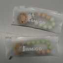 SAMiGO Pacifier Clips Holders Silicone Paci Binky Clips for Baby Boys and Girls - 2 Pack