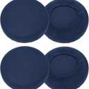 uxcell 4 Pack Stool Covers Round, 16-20 Inch Bar Stool Covers Washable Dustproof Slipcover Seat Cushion with Elastic for Bar Kitchen Living Room Decor, Navy Blue