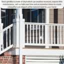 Yaocom 4 Pack Railing Spindles White Vinyl Deck Railings Colonial Style Deck Balusters for European Home Decorative Outdoor Stair Porch Fencing Railings (1 1/4" Sq X 34",Vinyl Railing)