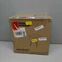 Storage Ottoman Round Footrest Stool, Vanity Chair Faux Teddy Fur with Storage, Dressing Table Seat, Modern Multifunctional Chairs,12.6" x12.6"x17.4",Cream White UASND51W