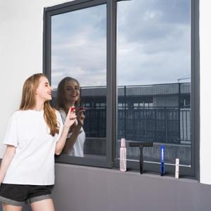 One Way Window Privacy Film with Tools, Malleable Window Tint for Home, Two Sided Protective Film, Static Cling, Removable, Reusable, Anti-UV, Anti-Glare, Heat Blocking (Black, 29.6Inch196.9Inch)