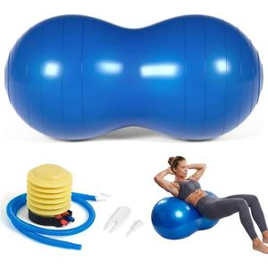 Peanut Ball for Kids Therapy,Anti-burst Exercise Ball With Pump 90x45cm Yoga Ball Gym Quality Fitness Ball for Pregnancy Birth Exercise Physical Therapy, for Child Training, Women, Men