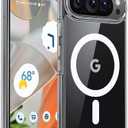 TAURI for Google Pixel 9 Case/Pixel 9 Pro Case, Compatible with Magsafe, Military-Grade Protection, Yellowing Resistant, Scratch-Resistant Back, Shockproof Slim Phone Case for Pixel 9/9 Pro, Clear