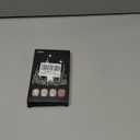 Christmas Press on Nails Short Square MABKJLF French Tip Fake Nails Pink & White False Nails with Designs Snowflake Swirl Glitter Glossy Glue on Nails Acrylic Nails for Women Girls 24 Pcs