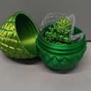 TBOLINE 12" 3D Printed Dragon Egg, Cool 3D Printer Articulated Crystal Dragon Toys for Kids, Surprise Animals Figurines Fidget Dinosaur Eggs Toys for Boys Kids Teen 5-7 4-6 8-12 (Laser Yellow Green)