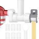 6-in-1 Pasta Maker Attachment for KitchenAid Stand Mixers with 6 Different Shapes Pasta Outlet and Cleaning Brush, Durable Electric Pasta Press Attachments for Kitchen Aid Accessories, Dishwasher Safe