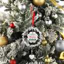 7 x Our First Christmas Ornament 2024, Metal Just Married Christmas Ornament as Mr and Mrs, 1st Christmas Married Ornament 2024, Bridal Shower Wedding Newlywed Gifts for Couple for Christmas Decoration