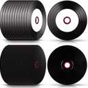 25 Pcs CD-R Blank Discs 700mb 80 Min 52x Vinyl Recordable Disc with White Inkjet Printable Center and Black Recording Surface for Music Data