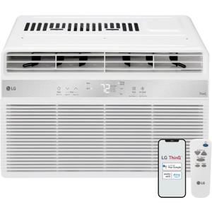 LG 8000 BTU Window Air Conditioner [2024 New] Remote Control WiFi Enabled App Washable Filer Ultra-Quiet Cools 350 Sq. ft for Small & Medium Room AC Unit air conditioner Easy Install White LW8024RSMX