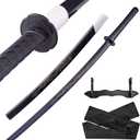 Japanese Katana Sword - Polypropylene Black Blade with Saya, Samurai Training Sword for Cosplay, 40.1 inches