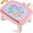 Smasiagon Toddler Toys Age 1-2, Magnetic Drawing Board, Early Learning Doodle Board Writing Painting Sketch Pad, Birthday Christmas Day Gifts for 1 2 3 Year Old (Pink)