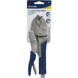 Allied Tools 7" LOCK GRIP PLIERS WITH CUTTER,90540