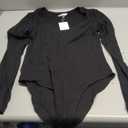 MANGOPOP Women's Off The Shoulder Long Sleeve Short Sleeve Bodysuit Sexy Backless Body Suit Tops (Large)