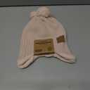 Baby Beanies, Baby Hats for Boys, Girls - Cute Toddler Winter Hat, Soft & Stretchy Beanies for Infant, Newborn 6-36 months, Cozy & Warm with Earflap Muff & Pom (Blush)